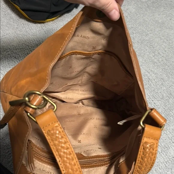 Tan Leather Shoulder Bag lucky brand - Picture 5 of 6